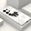 Estilo Dulce Fresco Gama Alta Flor de Lazo Negro Funda para Teléfono S24U Galaxy S26 TPU Borde Recto Funda Suave Venta al por Mayor