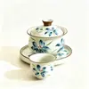 Modelo Nuevo 2026 Gaiwan Sancai Flotante, Tazón de Té de Gran Capacidad Horno Ru, Antiescaldaduras, Adecuado para Chicas, Gaiwan de Alto Valor