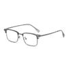 Armazón de Gafas de Media Montura Browline Armazón Pequeño para Hombre 2265 Gafas para Miopía Armazón de Gafas Browline Ultraligero Tr90 Gafas Anti-Luz Azul Sin Graduación