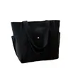 Bolsa de lona tipo tote personalizada de gran capacidad para el trabajo, los desplazamientos diarios y el uso cotidiano; un bolso de hombro elegante para estudiantes, con 12 compartimentos y múltiples bolsillos