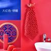 Ano Novo Koi Chenille Pano de Limpeza Toalha de Mão Criativa Toalha de Presente para Mãos Cozinha Pendurar Absorvente Bola de Mão Toalha Vermelha