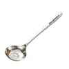 Cuchara de acero inoxidable con fondo plano de capibara, linda cuchara de sopa para el hogar, cuchara redonda, cuchara de acero inoxidable engrosada, cuchara de comedor estilo occidental, diseño profundizado