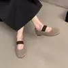 Sapatos Femininos Plus Size 41 a 43 Outono e Inverno Novos Sapatos para Mulheres Primavera e Outono Solado Macio Confortáveis Mary Jane Sapatos Single Franceses para Mulheres