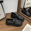 Sapatos plataforma mocassim com laço estilo francês, nova coleção outono 2026 feminina, retrô e versáteis, estilo britânico, sapatos JK