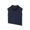 Venta al por mayor transfronteriza 2026 Moda europea y americana holgada sin mangas cuello alto conjunto de camisa de lino + pantalones largos para mujer M561786/7