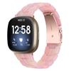 Para Fitbit versa3/sense reloj inteligente universal correa de reloj de resina metal acero de tres bolas correa de reloj