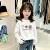 Camiseta de Manga Larga de Algodón Puro con Dibujos para Bebé Niña, Temporada de Principios de Otoño, Nuevo Estilo 2026, Top Base Elegante Holgado para Niños