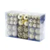Bolas de Natal, Decorações de Árvore de Natal, Acessórios para Pendurar, Bolas Decorativas de Natal de Plástico Dourado Galvanizado, Enfeites de Bola de Ano Novo