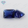 Joyas de zafiro artificial con forma de flor de coche rectangular en ángulo recto de Huagang, cristal azul, piedra desnuda, venta al por mayor