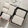 Juego de 6 Bolsas de Almacenamiento para Viajes Transfronterizos, Bolsa de Almacenamiento para Artículos de Tocador y Cosméticos Digitales, Ropa, Zapatos, Equipaje