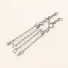 Accesorios de joyería DIY chapados en oro de 18k con retención de color, cierre de langosta ajustable, cadena de extensión, pieza de conexión, hebilla redonda, cadena de acabado para pulsera