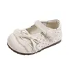 Zapatos pequeños de cuero de color liso con lunares para niños, colección de otoño, zapatos de cordones a cuadros para niñas, lindos zapatos de princesa con lazo para bebés y niños pequeños