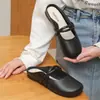 Medias Pantuflas Francesas de Fondo Plano, Punta Cerrada, Ultra Suaves para Mujer, Nuevo Modelo de Verano, Elegantes, de Moda, Casuales, Slip-Ons Perezosos, PVC