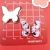 Serie de Mariposas Cuadros Asimétricos Hielo Transparente de Colores Accesorios de Resina DIY Tocado Pasador Funda para Teléfono Móvil Parche de Joyería