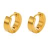 Pendientes de Acero Inoxidable Transfronterizos Europeos y Americanos Pendientes de Acero de Titanio para Hombre Tendencia Coreana Simple 4\9 Hebilla Negra para Oreja Individual para Hombre