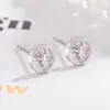 Nuevos Pendientes Redondos de Botón de Combinación Universal para Viajes Pendientes para Hélice Auricular Pendientes Pequeños Mini Diseño de Nicho Pendientes de Alta Gama