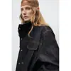 SELECCIÓN DEL PERSONAL Estilo Asiático Ligero Punk Vintage Color Original Chaqueta de Mezclilla Abrigo de Trabajo para Hombres y Mujeres W362