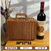 Caja de ratán vintage empaque de regalo de boda caja de ratán almacenamiento de Navidad bolso de mano de ratán caja de regalo de ratán