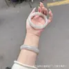 Estilo Igual ao Xiaohongshu Pulseira de Pintura em Tinta de Jade de Seda Dourada Jade Hetian Natural Pulseira de Imperatriz Pulseira de Melhor Amiga Venda Direta da Fábrica