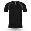 Camiseta de manga raglán de cuello redondo de secado rápido de 160 g 75D con inserción de color, combinación de colores, con LOGOTIPO para adultos y niños, en stock