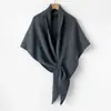 Cachecol Outono Inverno Cachecol Triângulo Xale Versátil de Lã Manto Roupa Exterior Toque de Luxo Manta Poncho Patchwork Listrado Venda por Atacado