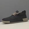 Zapatos de invierno para hombre con forro polar, cálidos, acolchados de algodón, piel auténtica, zapatos de otoño e invierno, de caña alta, combinan con todo, estilo británico, Botas Martin, zapatos casuales