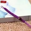 Corda de chaveiro tecida à mão com nó de coco e cordão de fecho, acessórios de corda para pingente de joia semiacabada DIY