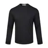 Ropa Vintage Yidao Otoño 2026 Nuevo Estilo Americano Color Sólido Camisa Básica Base para Hombre, Camiseta Simple Holgada de Cuello Redondo y Manga Larga