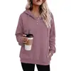 Roupas femininas de comércio exterior europeu e americano transfronteiriço, moletom casual de manga longa com bolso e cordão de cor sólida, novidade outono e inverno da Amazon