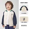 Jaqueta de Baseball Estilo Academia Europeia para Meninos Outono 2026 Nova Roupa Infantil Cardigan para Crianças Pequenas Temporada de Outono