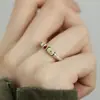 Nuevo Estilo Chino Estilo Nacional Color Esmalte Imitación Ágata Rojo Sur Sutra del Corazón Anillo de Palillo Francés Estilo Antiguo Diseño Dorado Sentido del Diseño Anillo Transferencia