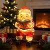 Nuevo producto transfronterizo: Lámpara de lectura de Papá Noel, luz ambiental decorativa de Navidad, adorno de resina, luz de noche para mesita de noche de dormitorio