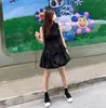 Vestido regata sem mangas com design estilo coreano e saia tulipa
