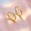 Anillo Nuevo Estilo de Hielo Triturado con Banda Estrecha, Diseño de Nicho, Banda Lisa Brillante, Anillo para Dedo Índice para Hombres y Mujeres, Anillos de Pareja, Joyería al por Mayor