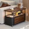 Mesa de Café Multifuncional Móvil Usada para Sala de Estar Wind Apartamento Pequeño en Casa Sofá con Ruedas Gabinete Lateral Mesa Lateral Mesa Pequeña