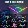 Lámpara de empalme de color mágico RGB con explosiones transfronterizas, mesa de competencia eléctrica con lámpara de atmósfera WIFI Bluetooth que se puede conectar a la constelación LED de ortografía cuántica
