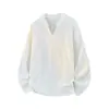 Camiseta Masculina com Gola V Texturizada e Manga Longa Marca Tendência Outono/Inverno Nova Chegada Forrada com Fleece Espessa Simples Versátil Camada Base Tendência