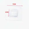 Parches adhesivos para estantes sin taladro, accesorios al por mayor, ganchos adhesivos, hebillas planas de plástico cuadradas para montaje en pared y clips