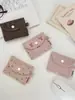 511242 Cartera Pequeña de Pana Porta Tarjetas Almacenamiento de Monedas Cartera de Estudiante Porta Tarjetas Bolsa para Tarjeta de Identificación