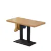 Mesa de negociación engrosada, habitación de hotel en alquiler, restaurante de comida rápida, juego de mesa y sillas para té de burbujas y bocadillos, cafetería, mesa cuadrada pequeña de color pizarra