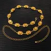 Cadena de Cintura Elegante de Metal con Girasol para Mujer de Comercio Exterior, Accesorio de Cintura Ajustable para Vestido, Cinturón de Cadena Multicapa de Gama Alta