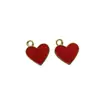 Accesorios de Joyería de Aleación con Forma de Corazón Colgante Oblicuo Geométrico Multicolor Transfronterizo Accesorios para Llavero Pulsera Collar Corazón de Durazno DIY