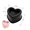Molde de Silicona para Hornear Postre Mousse de Chocolate Francés Corazón Pétalo Ranurado Negro Frambuesa