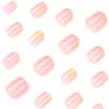 Uñas Cortas Usables de Flores Simples y Frescas Manicura Francesa Clásica Blanca Uñas Cuadradas Cortas Uñas Postizas Venta al por Mayor