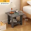 Mesa Pequeña, Mesa Lateral para Sofá, Mesa de Centro para Salas de Estar Pequeñas, Estante de Mesita de Noche para Casa de Alquiler, Mesa de Té Minimalista Nórdica