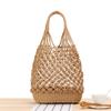 Dropshipping Nuevo Ins Bolso Tejido con Hombros Descubiertos Bolso Tejido de Malla Hecho a Mano Bolso Casual Bosque Playa