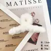 Pinza para el Cabello de Peluche con Forma de Corazón para Otoño e Invierno, Pinza Grande Linda Estilo Coreano para Mujer, Adecuada para Peinados Recogidos, Pinza de Tiburón