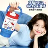 Taza térmica co-branded Sanrio Hello Kitty para estudiantes, portátil con asa, vaso de agua de dibujos animados, estilo lindo y femenino