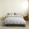 Estilo Moderno Minimalista Jacquard Teñido en Hilo Algodón Lavado Juego de Tres o Cuatro Piezas, Ropa de Cama Transpirable y Amigable con la Piel para Camas Individuales y Dobles