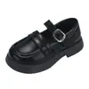 Sapatos de Couro para Meninas 2026 Nova Coleção Primavera Sapatos de Princesa para Meninas, Mocassins com Velcro Infantis, Sapatos Individuais de Solado Macio para Meninas